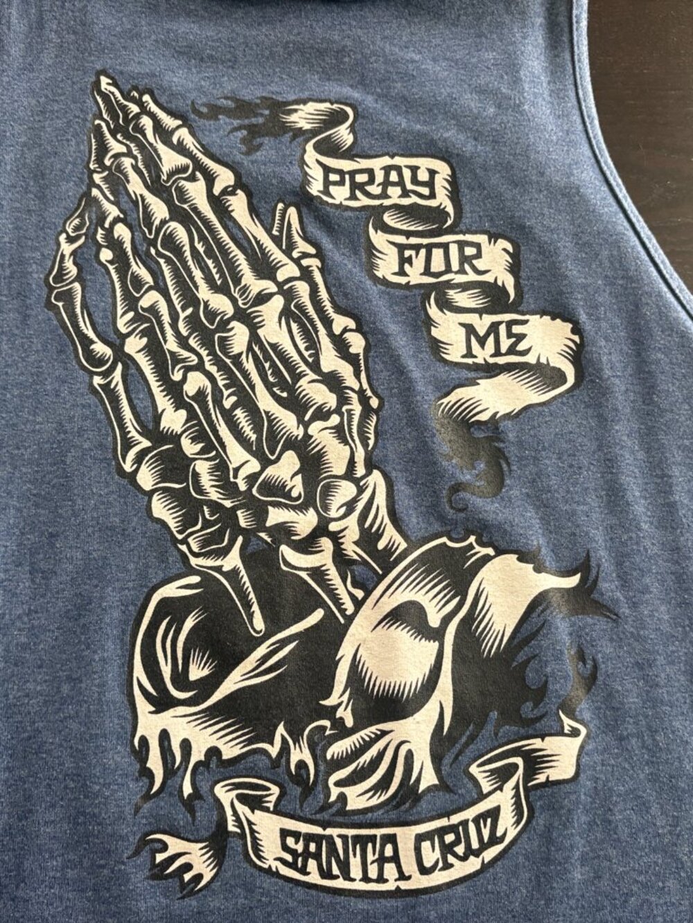 Mens Santa Cruz Skateboard Pray For Me Muscle Tank Top Shirt Size Medium
